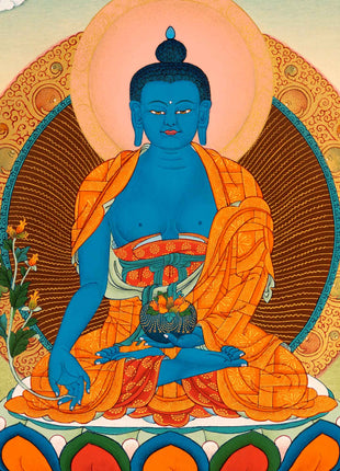 Medicine Buddha Art | Traditional Tibetan Thangka