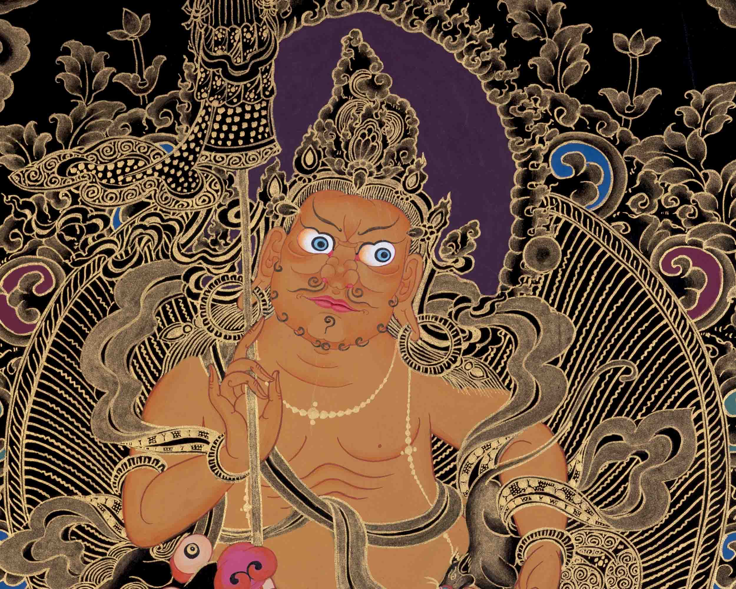 Namtose Thangka Painting | Original Hand Painting of Wealth Deity