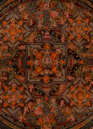 Buddha Mandala | Traditional Tibetan Thangka | Religious Wall Decors