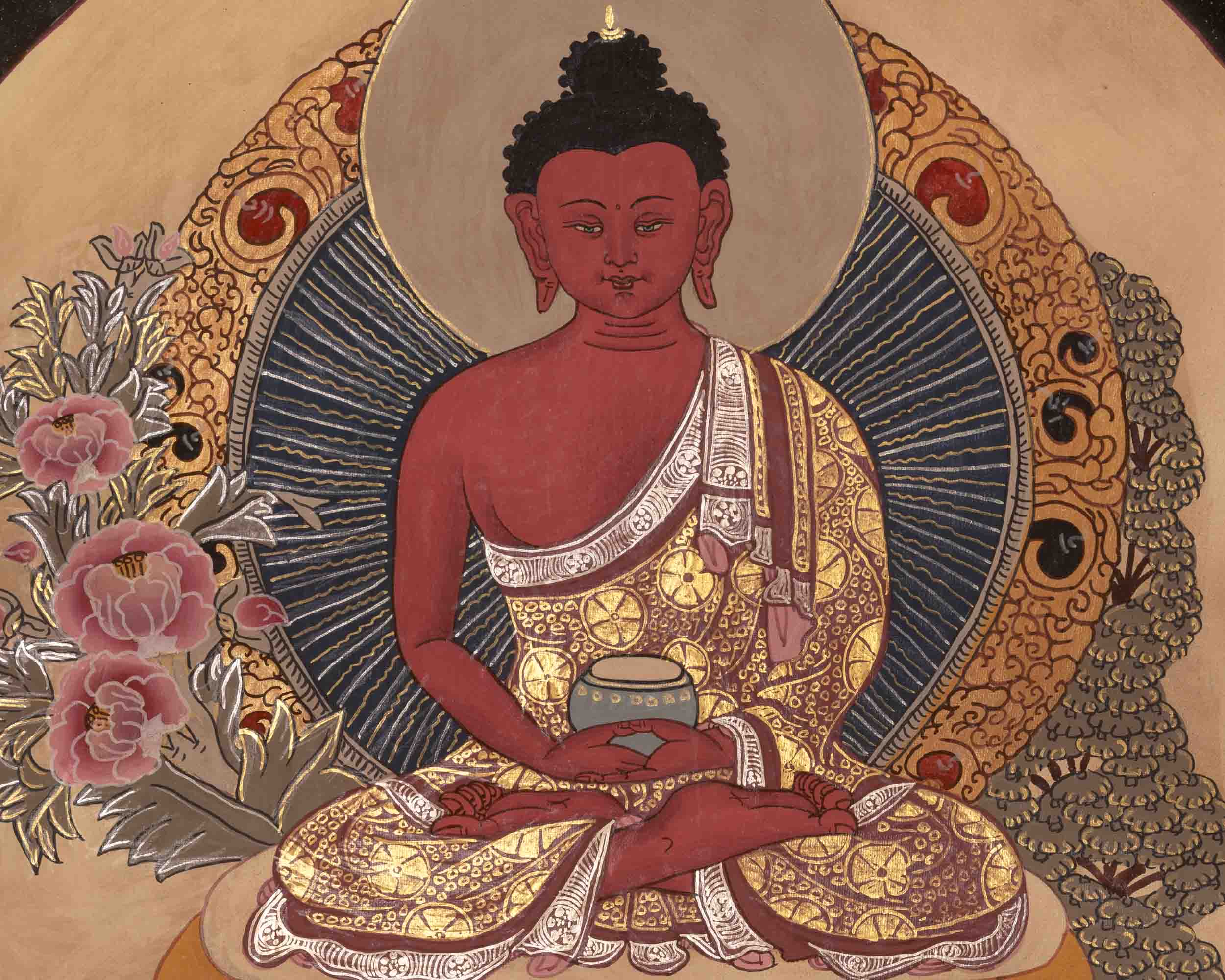 Amitabha Buddha Thangka | Traditional Buddhist Art | Wall Decors