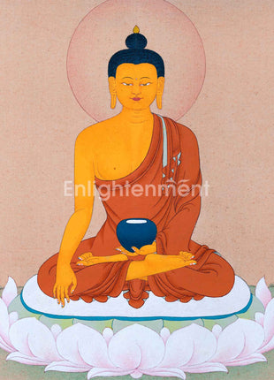 Shakyamuni Buddha Wall Art For Living Room Decoration | Traditional Himalayan Art For Wall Hanging