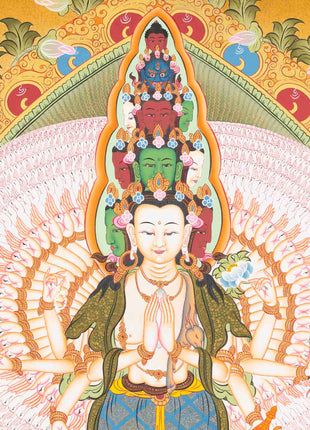 Avalokiteshvara Thangka Art | Religious Painting | Wall Decors