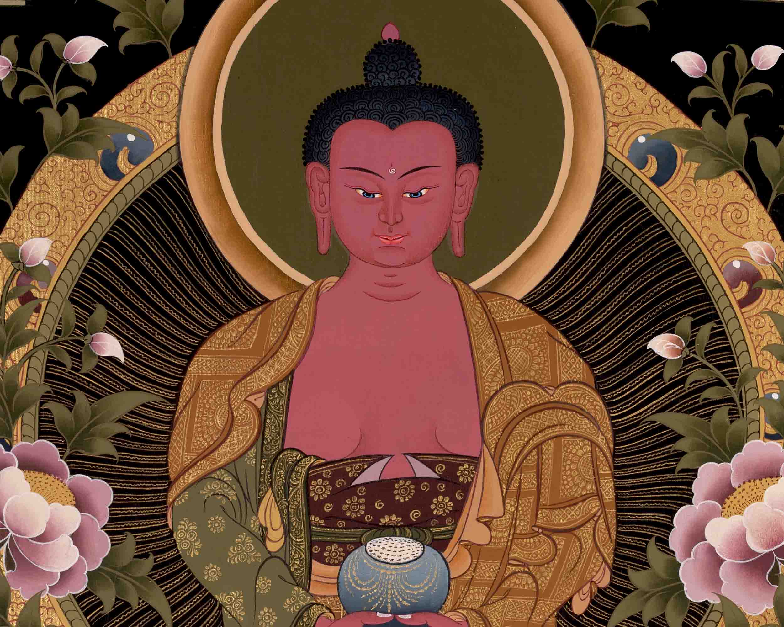 Amitabha Buddha Thangka | Religious Buddhist Art | Wall Decors
