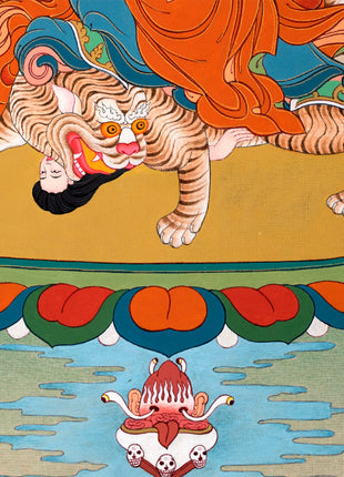 Dorje Drollo | 8 Manifestation Of Padmasambhava | Buddhist Brocade Thangka