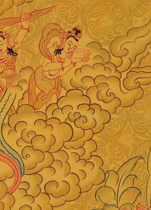 Full 24K Gold Green Tara Thangka | Wall Decoration Art