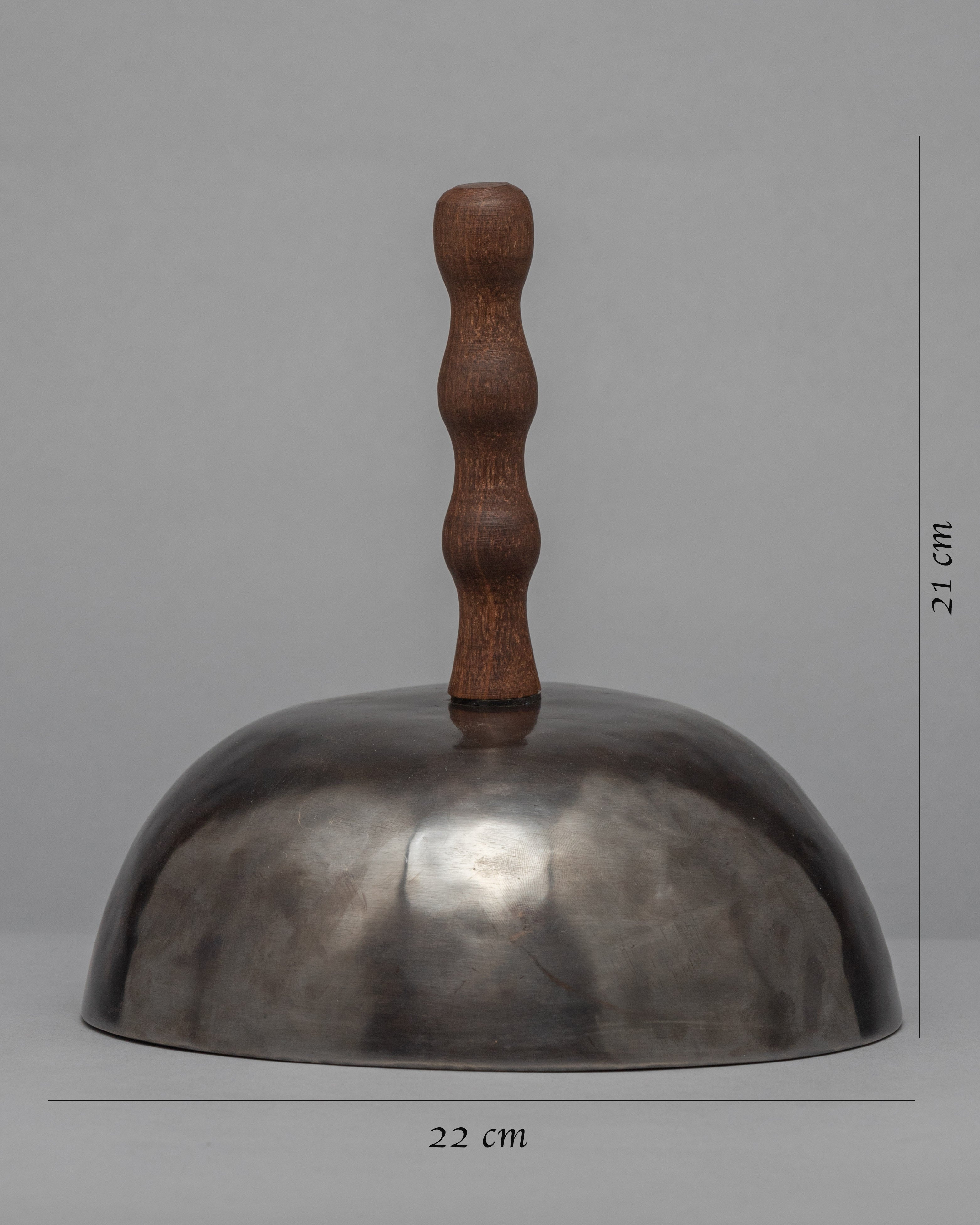 Throat Chakra Singing Bowl | Wooden Handle Bowl
