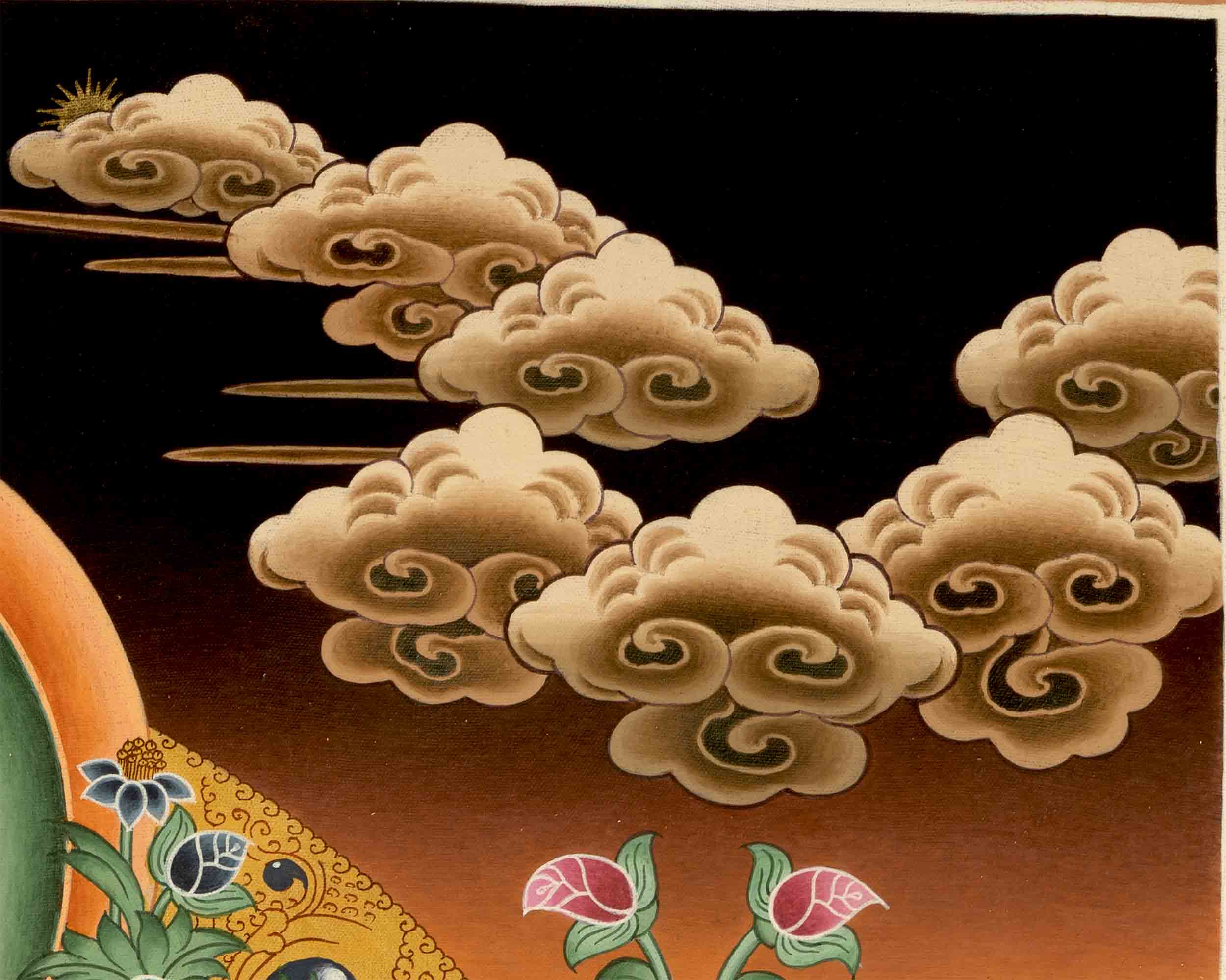 White Rara Painting Thangka | Tibetan Bodhisattva Art