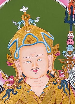 Guru Rinpoche Thangka | Religious Buddhist Art | Wall Decors