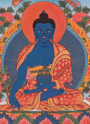 Bhaisajyaguru Thangka | Medicine Buddha | Religious Wall Decors