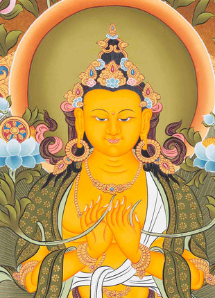 Maitreya Buddha Thangka | Religious Buddhist Art | Wall Decors