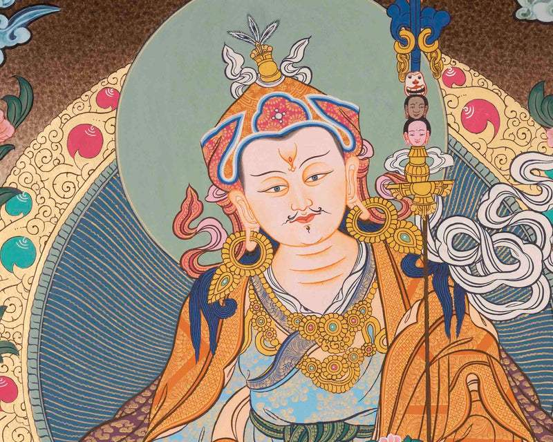 Padmasambhava Guru Rinpoche | Tibetan Thangka | Wall Decors