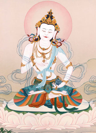 Vajrasattva Thangka | Tibetan Bodhisattva Art
