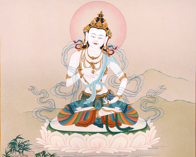 Vajrasattva Thangka | Tibetan Bodhisattva Art
