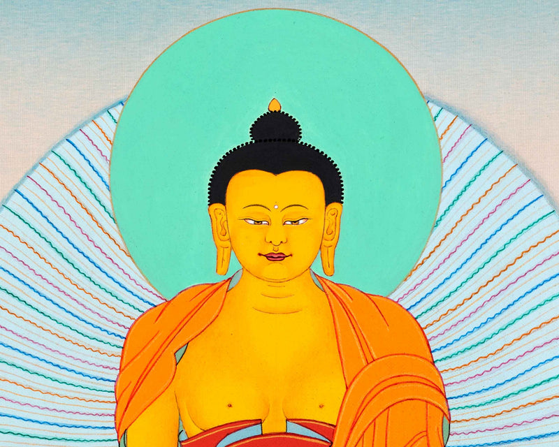 Handpainted Shakyamuni Buddha Art | Buddhist Thangka