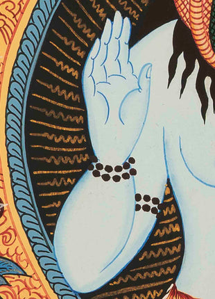 Lord Shiva Thangka | Hindu Deity | Wall Hanging Decoration