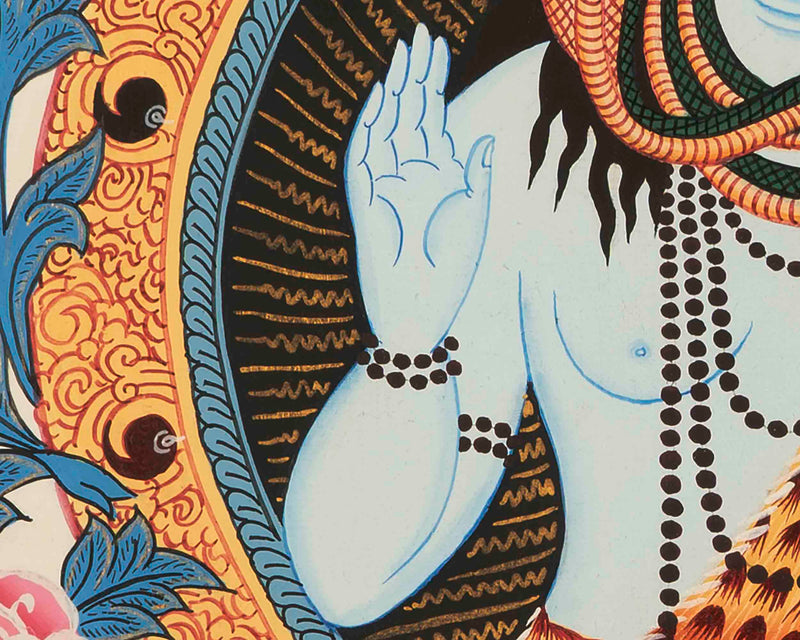 Lord Shiva Thangka | Hindu Deity | Wall Hanging Decoration