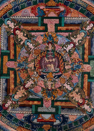 Traditional Heruka Mandala | Religious Buddhist Thangka | Wall Decors