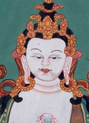 Traditional Hand Painted Chenrezig Thangka Painting | Chenrezig Thangka
