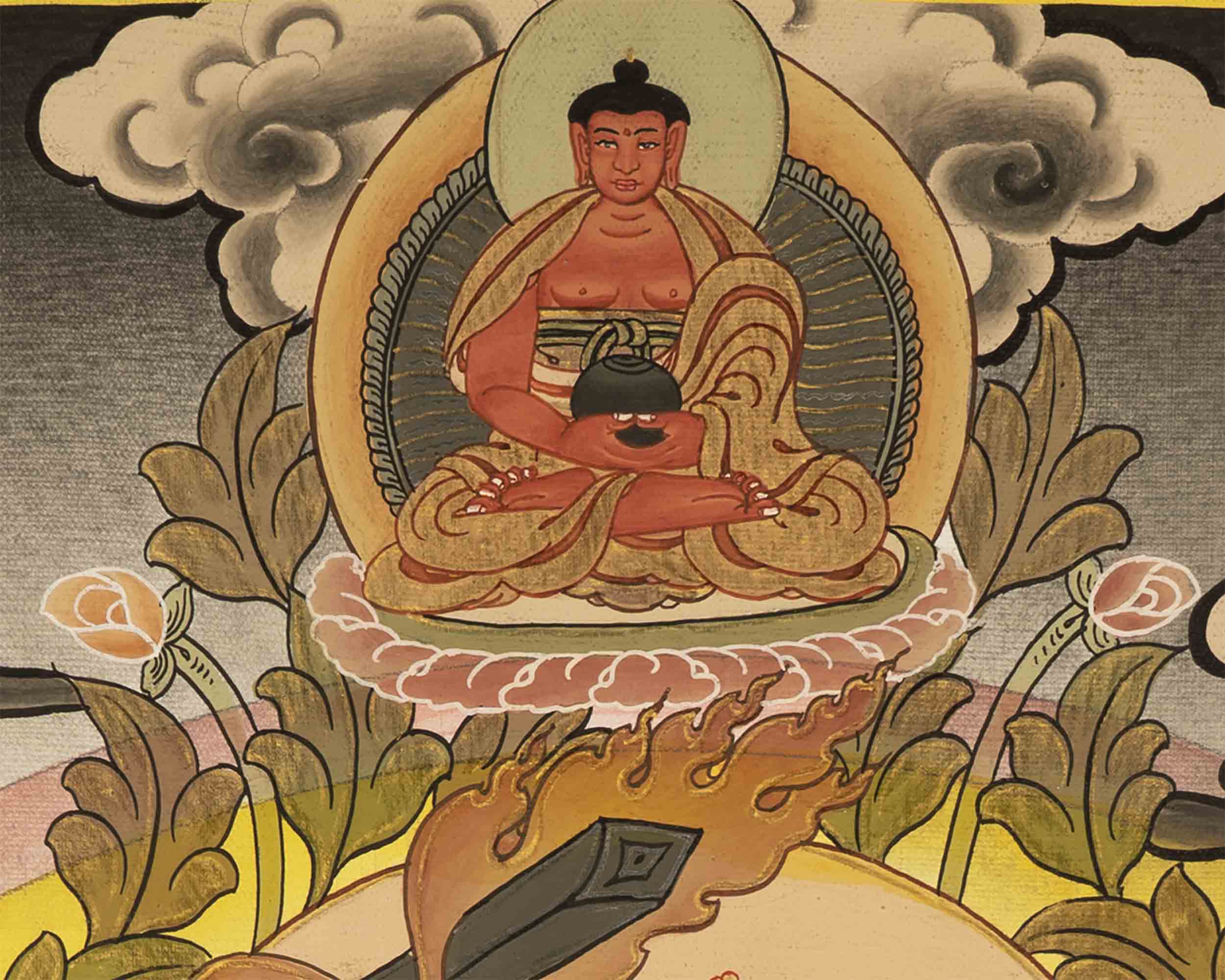 Manjushree Thangka Art | Tibetan Buddhist Bodhisattva