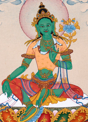 green tara thangka
