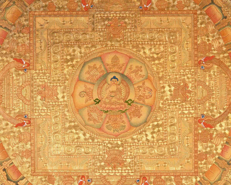 Shakyamuni Buddha Mandala Thangka | Tibetan Wall Hanging Mandala