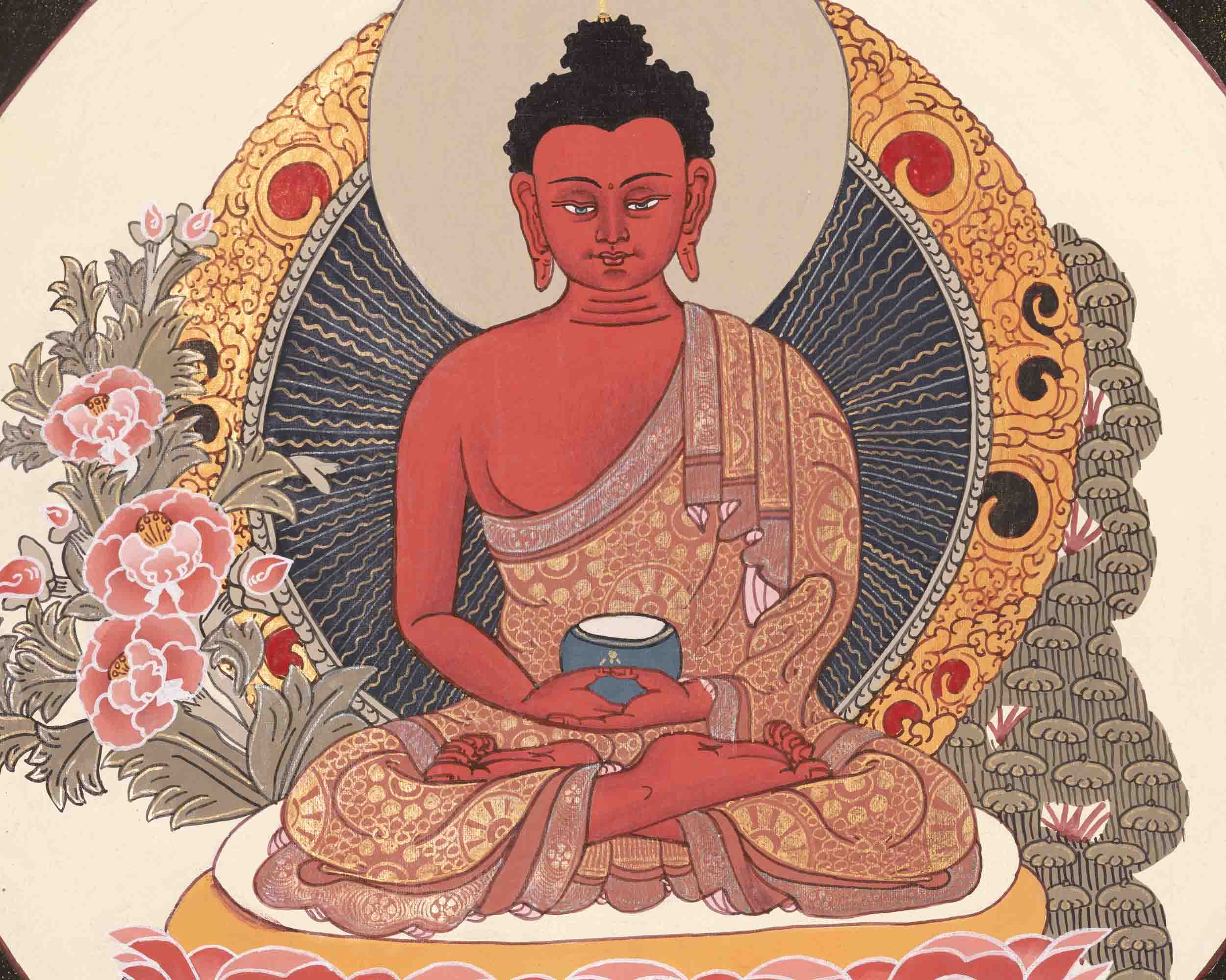 Amitabha Buddha Thangka | Religious Buddhist Painting | Wall Decors