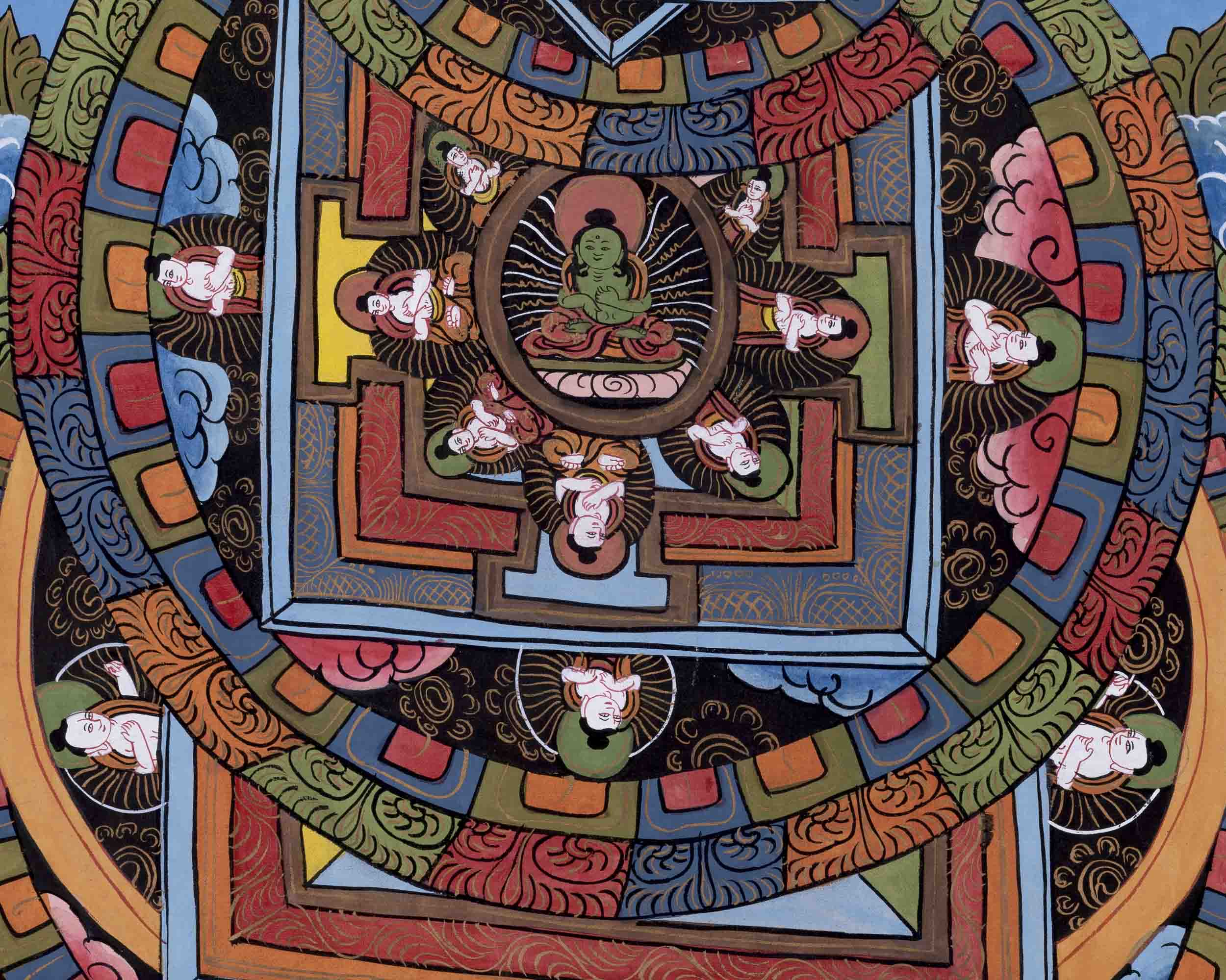 Three Mandala Thangka | Religious Buddhist Painting | Wall Decors