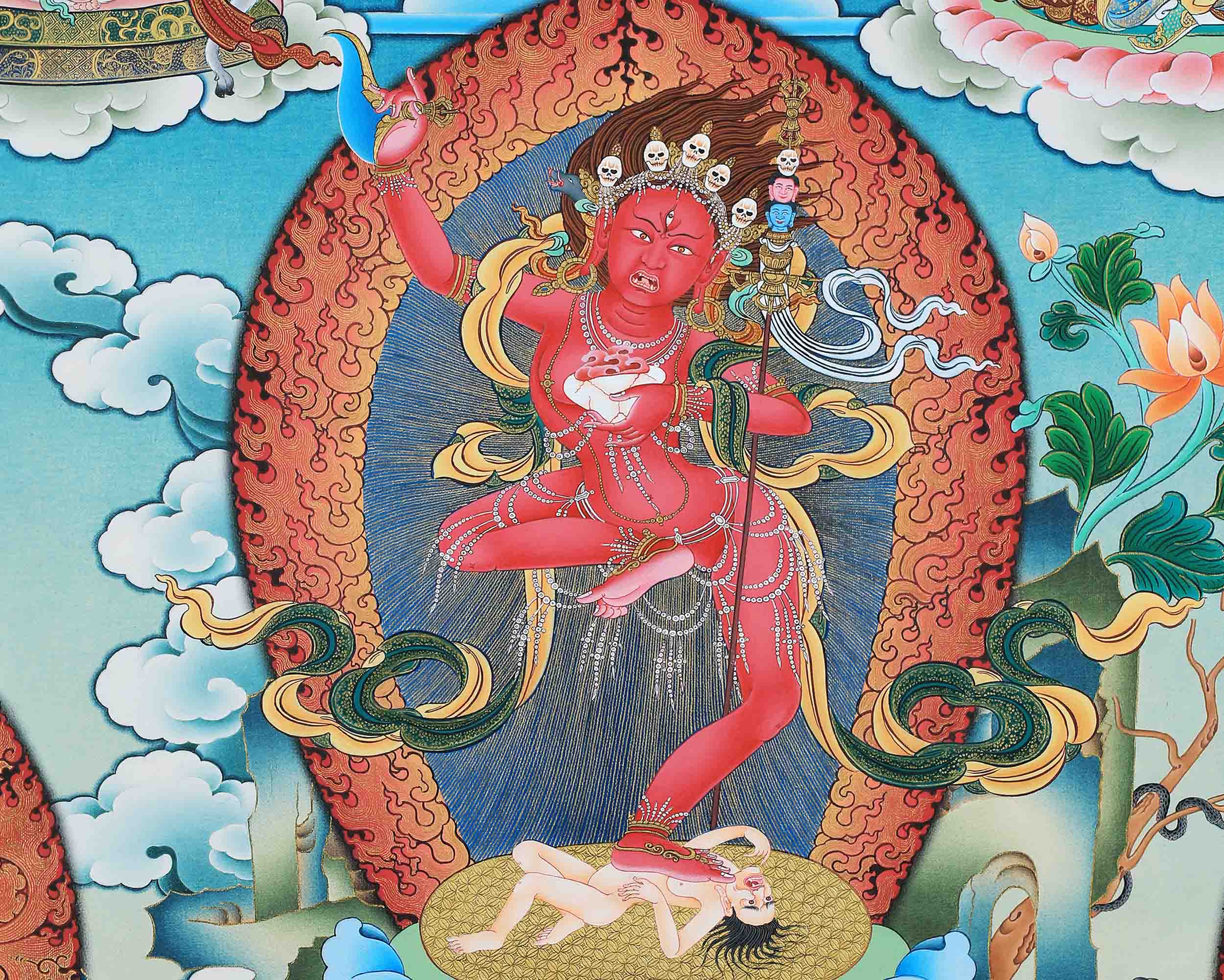 Troma Nagmo Empowerment Thangka | Traditional Buddhist Dakini Hand Painted Art