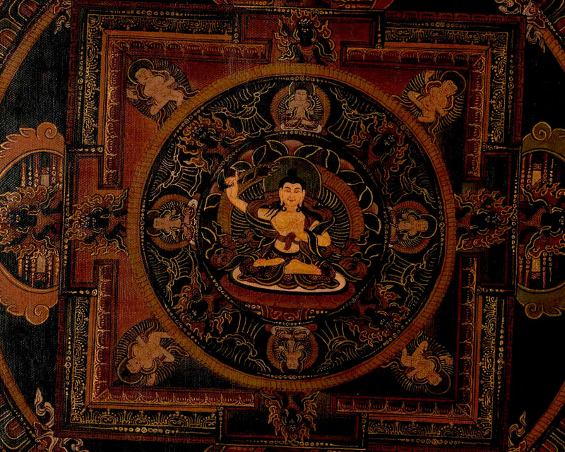 Manjushree Mandala Thangka | Traditional Tibetan Art | Wall Decors