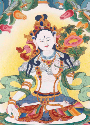 White Tara Thangka | Buddhist Religious Paintings