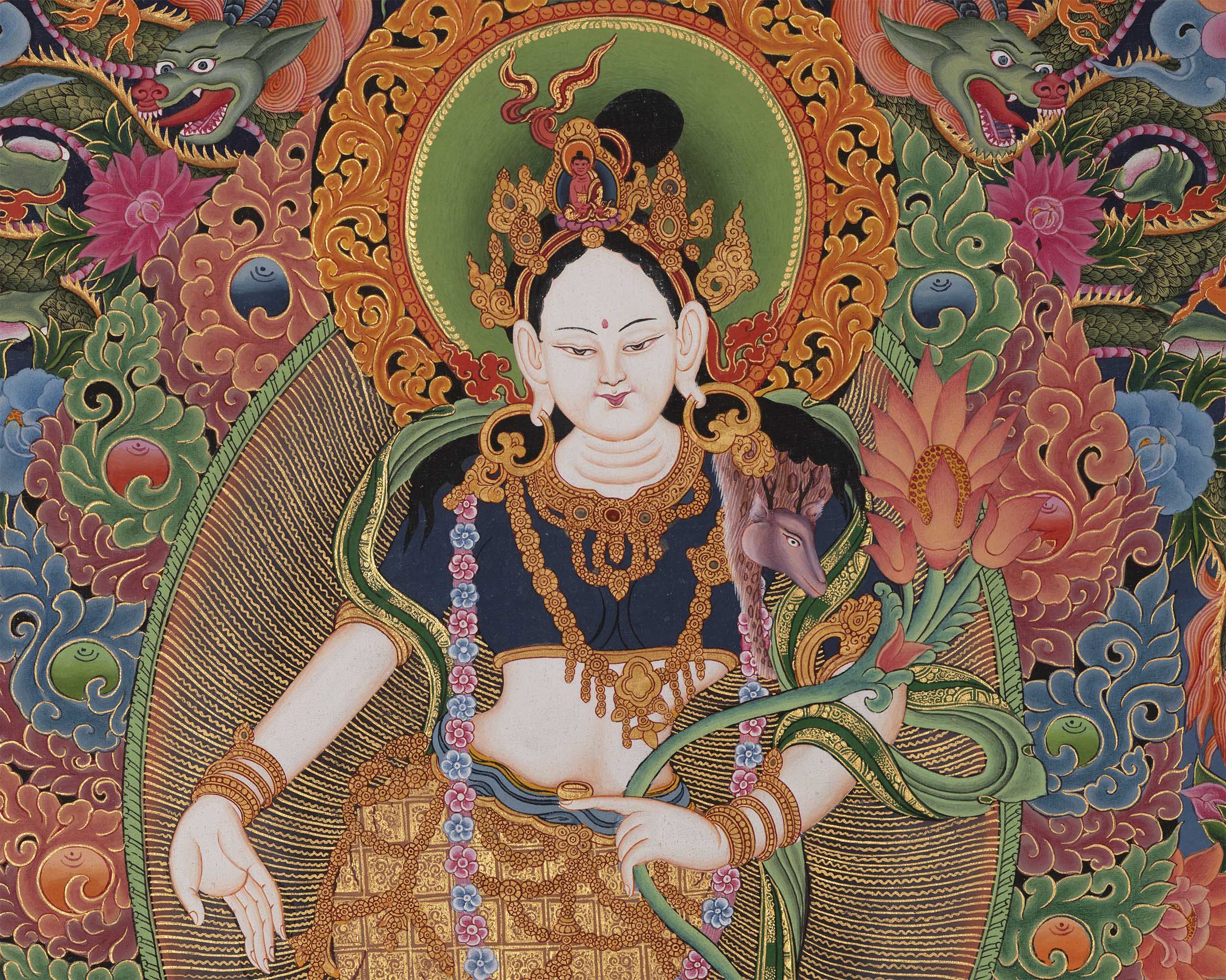 Padmapani Lokeshvara Print | Quality Thangka Painting