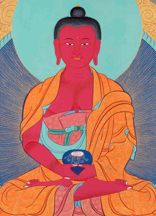 Religious Amitabha Buddha Thangka | Buddhist Art