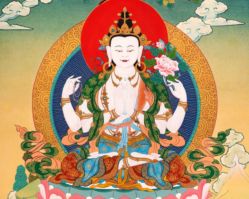 The Bodhisattva Avalokiteshvara Thangka | Buddhist Bodhisattva Art
