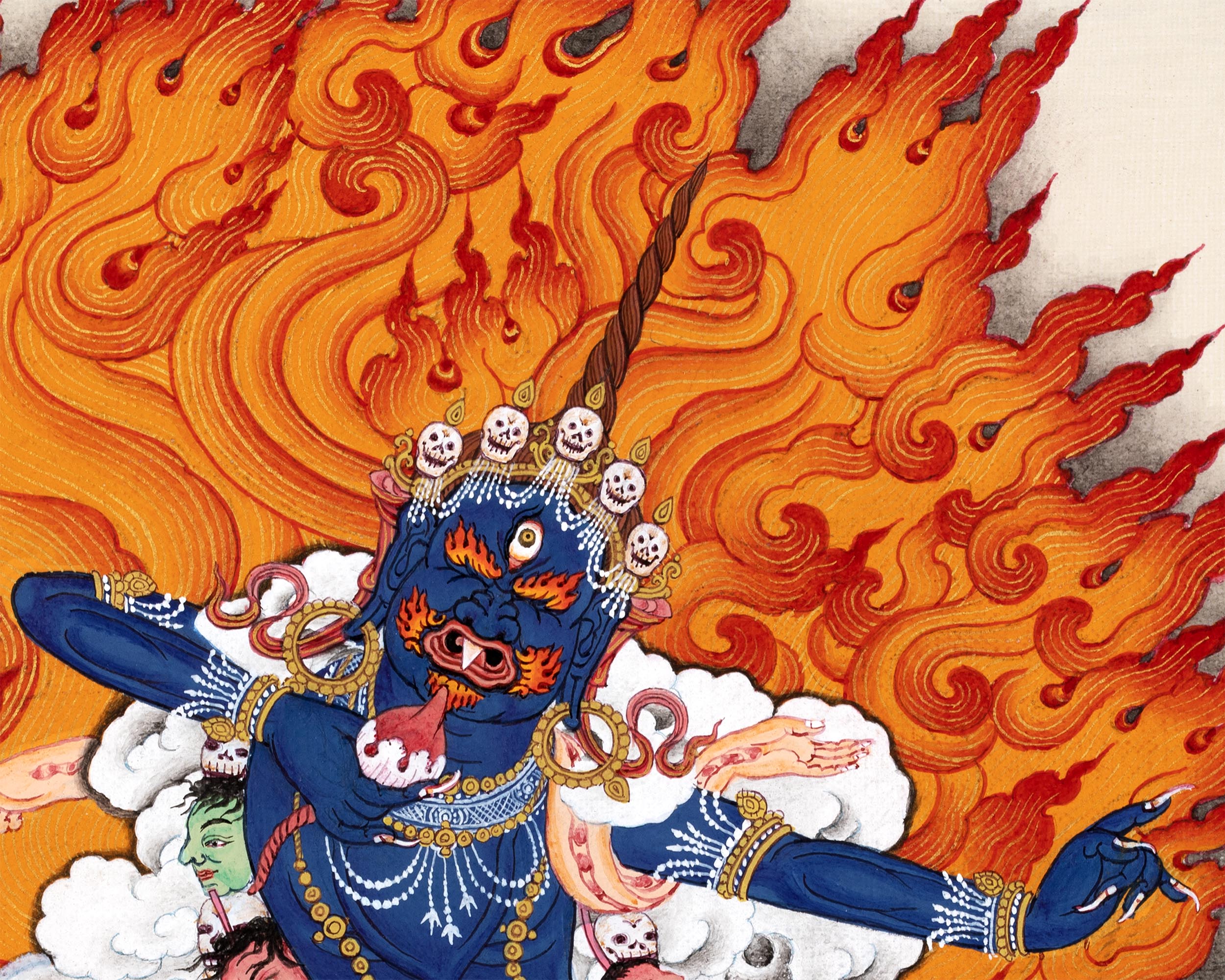 Blue Tara Ekajati Thangka | Wrathful Protector Of Vajrayana