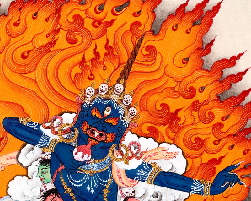 Blue Tara Ekajati Thangka | Wrathful Protector Of Vajrayana