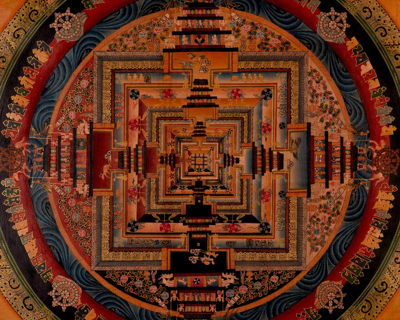 Traditional Kalachakra Mandala Thangka | Tibetan Art | Wall Decors