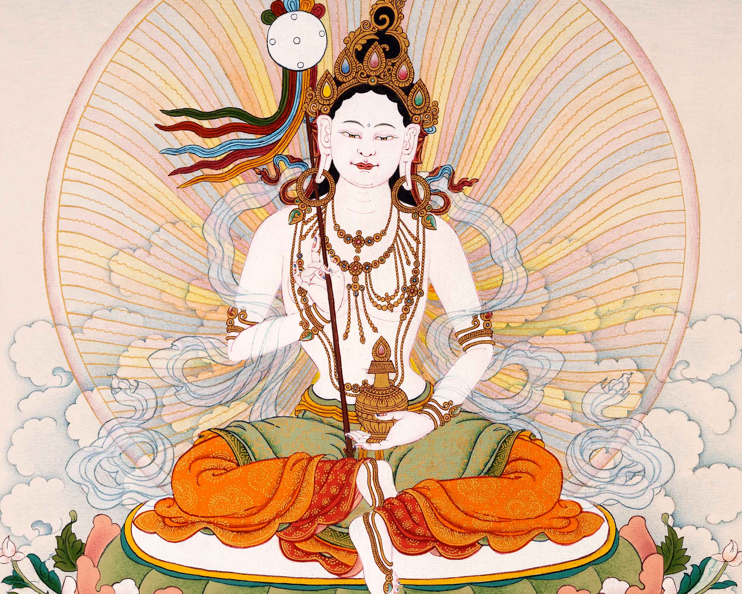 Dakini Mandarva Thangka |  Mother Bodhisattva Himalayan Buddhist Deity