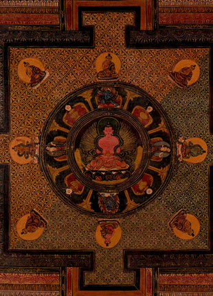 Amitayus Buddha Mandala | Traditional Tibetan Thangka | Wall Decors