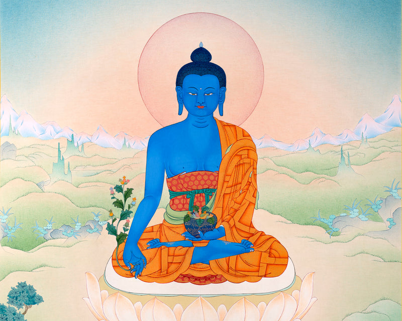 Beautiful Medicine Buddha Thangka | Healer Of All | Buddhist Art