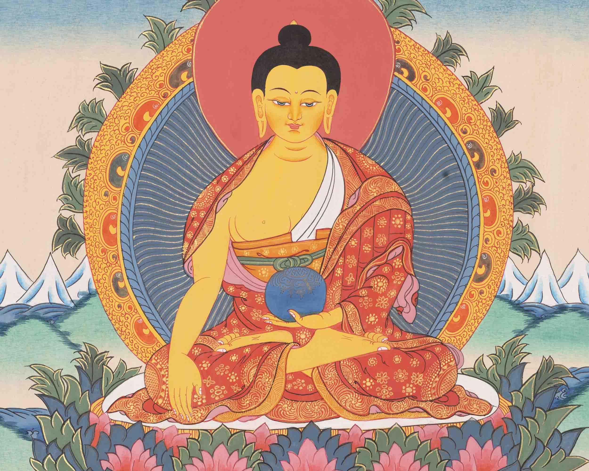 Shakyamuni Buddha Thangka | Traditional Painting | Wall Decors
