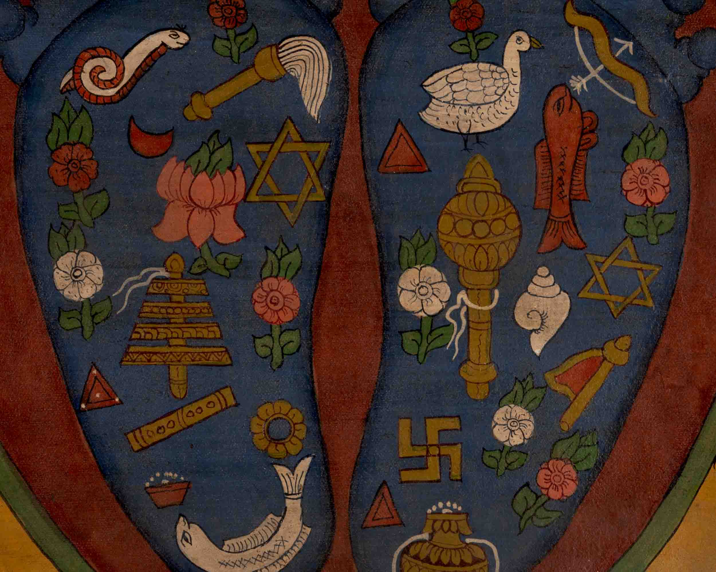 Buddha's Footprint Thangka | Traditional Painting | Wall Decors