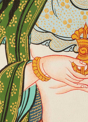Small Size Vajrasattva Thangka | Buddhist Shrine Room Decor