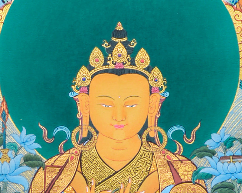 Sakya Pandita Thangka | Handmade Tibetan Art | Buddhist Painting