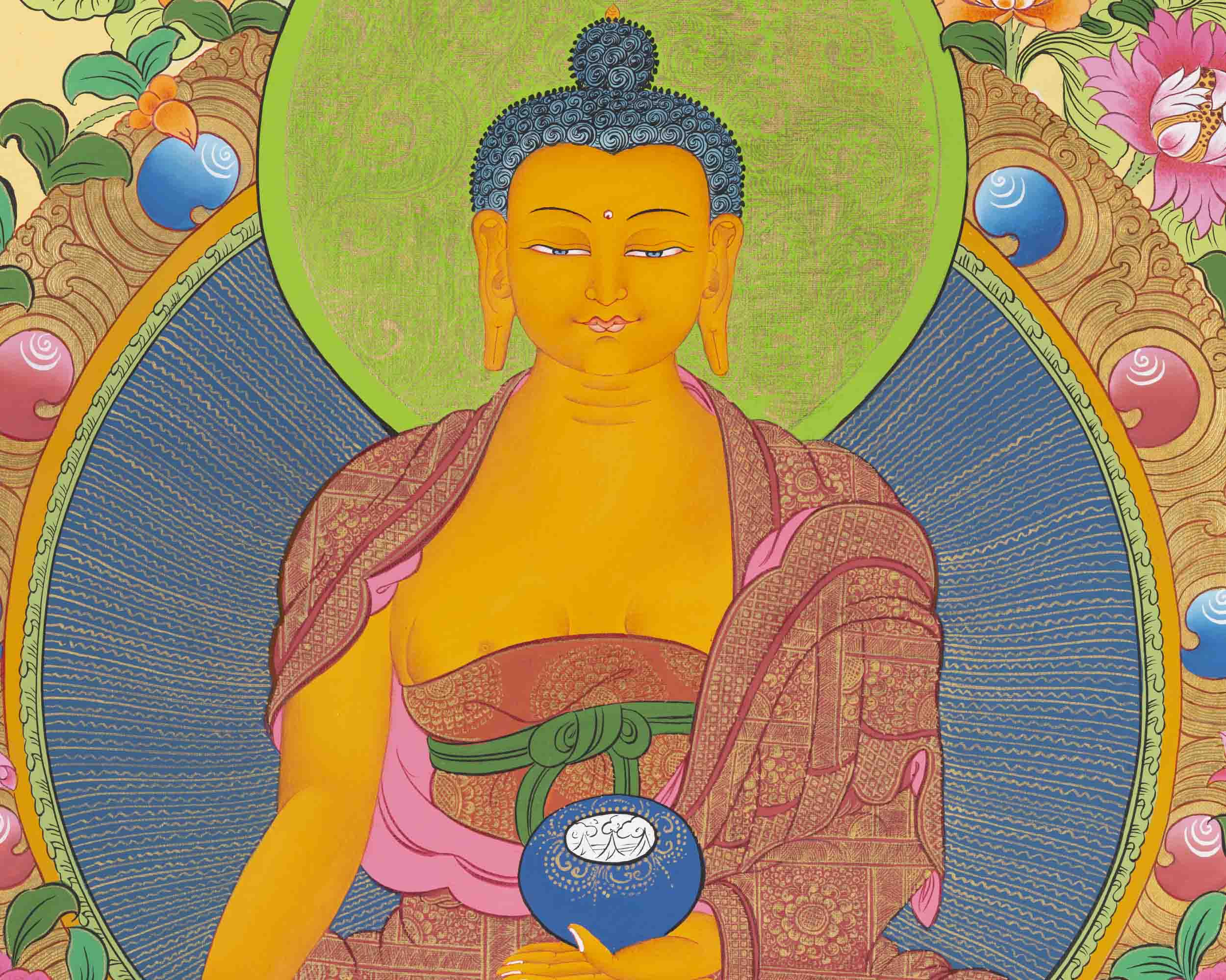Shakyamuni Buddha Thangka | Traditional Buddhist Art | Wall Decors