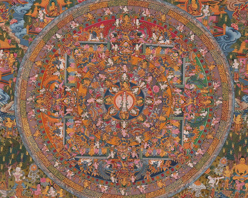 Mandala1000 Armed Lokeshvara | Buddhist Wall Hanging Mandala