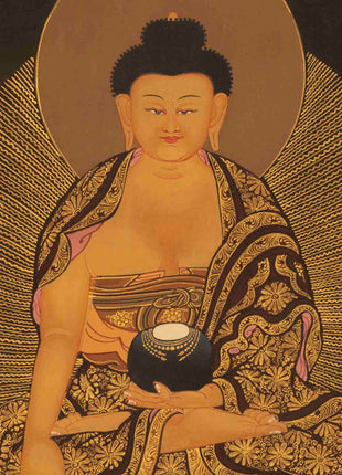 Gautama Buddha Thangka | Traditional Tibetan Painting | Wall Hanging Decors