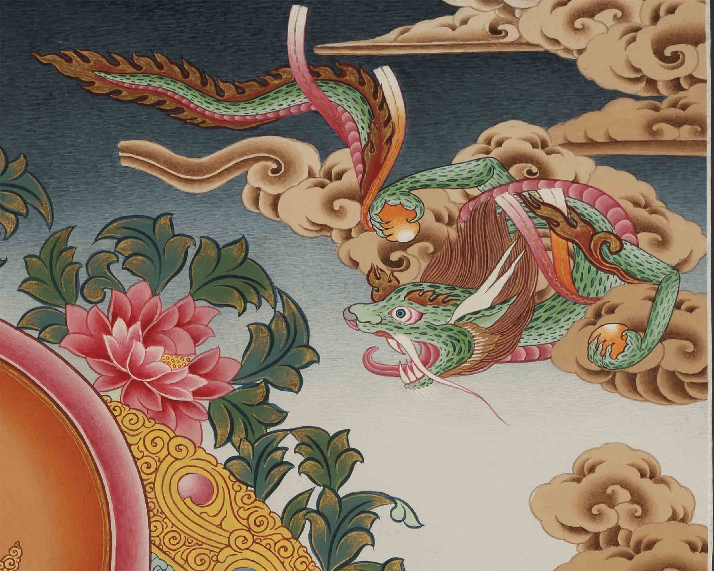Chenresig Bodhisattva Thangka | Original Hand Painted Arya Bodhisattva Art