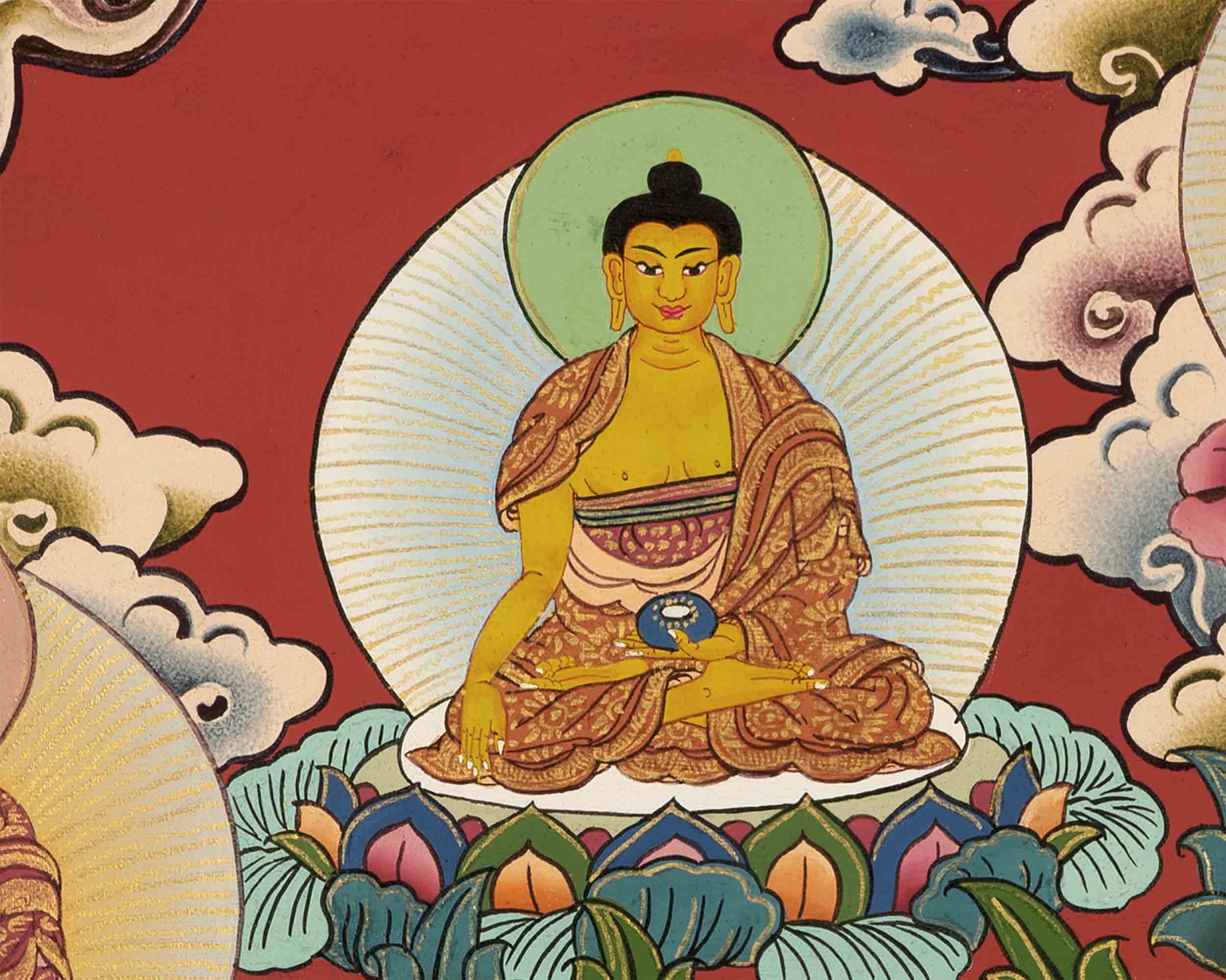 Gautama Buddha Thangka | Gift For Buddhist | Wall Decoration Art