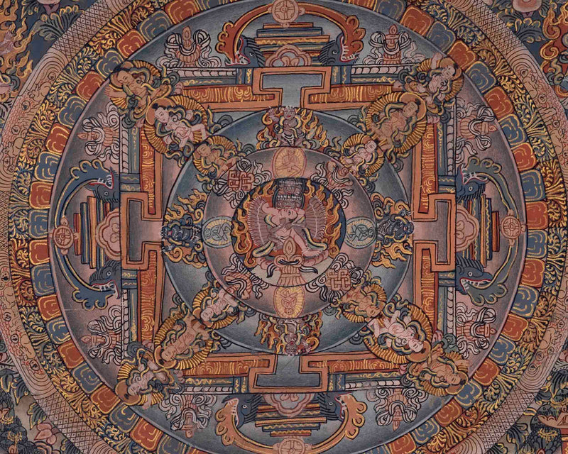 Heruka Mandala Art | Traditional Tibetan Thangka Art | Wall Decors