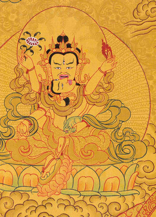Full 24K Gold Dzambala Thangka | Art Painting